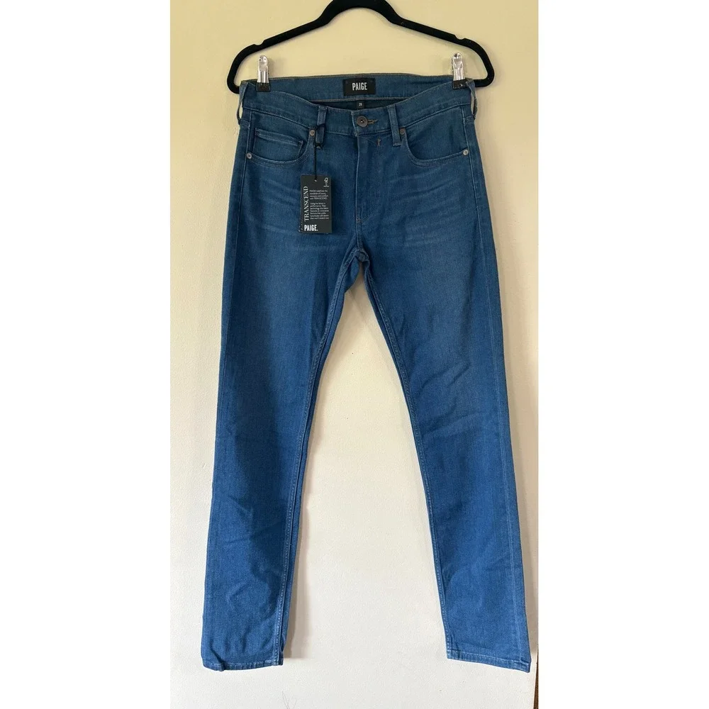 PAIGE Lennox Slim TRANSCEND Jeans Leopold Blue Wash Mens 29x33 NWT